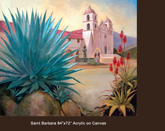 Saint Barbara, 72 x 84 Acrylic on Canvas