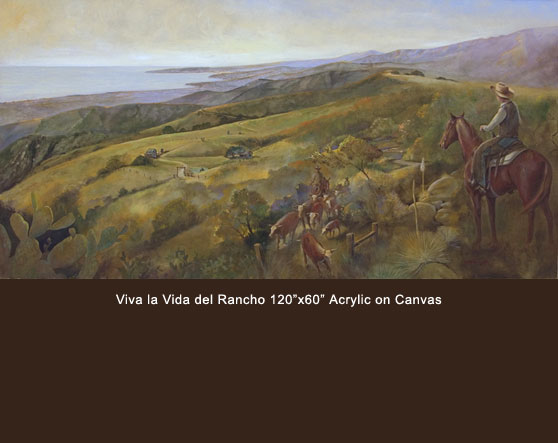 Viva la Vida del Rancho, 60 x 120 Acrylic on Canvas